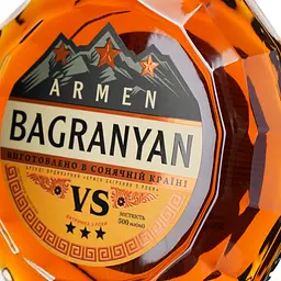Бренді Armen Bagranyan 3 роки ординарний 37% 0.5 л - мініатюра 5