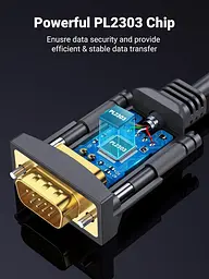 Кабель-перехідник UGREEN USB на RS232 DB9 2 м з контролером PL2303 - мініатюра 7