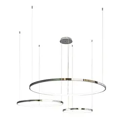 Люстра стельова LED Levistella 7529832-3B CHROME LED (400+600+800), 130W, хром, сучасний стиль, діаметр 400/600/800 мм - мініатюра 2