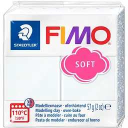 Полімерна глина Fimo Soft, 57 г., Біла, (8020-0)