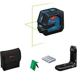 Лазерний лінійний нівелір Bosch GLL 20-22 G Professional з батарейками, тримачем LB 10 та аксесуарами