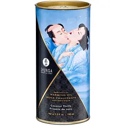 Зігрівальна масажна олія Shunga Aphrodisiac кокос, 100 мл - мініатюра 4