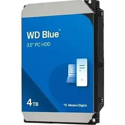 Жорсткий диск Western Digital синій, SATA3, 256 Мб, 5400 об/хв 3.5" 4Tb (WD40EZAX) (12 місяців гарантії)