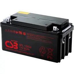Акумулятор CSB AGM 12V (12V/65Ah/780Wh) (GPL12650) [154017]