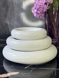 Тарілка-камінь 16,5x5 "Донат-уайт" - мініатюра 4