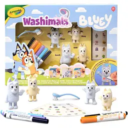 Набір для творчості Crayola Washimals Bluey 4 персонажі, 6 фломастерів та 40 наліпок (74-0253)