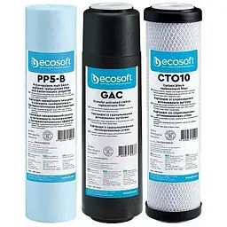 Картридж для фільтра глечика Ecosoft Комплект картриджів Ecosoft 1-2-3 покращений (2 вугільних ка (CHV3ECO)