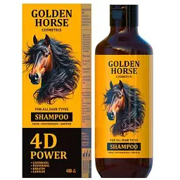 Шампунь для волосся Golden Horsе 4D Power 400 мл - мініатюра 2
