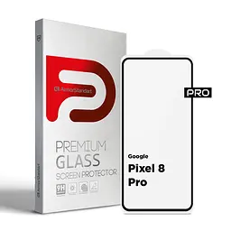 Захисне скло на Google Pixel 8 Pro з олеофобним покриттям, Pro, повне проклеювання, антистатичний і пиловідштовхуючий шар, 9H, самоклеючеся, 2.5D, на весь екран, антистатичний клей, ArmorStandart (ARM72908)