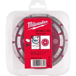 Чашка алмазна шліфувальна MILWAUKEE, DCWU, діаметр 125х22,23мм
