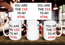 Чашка "You are the css to my html" 425, Червона