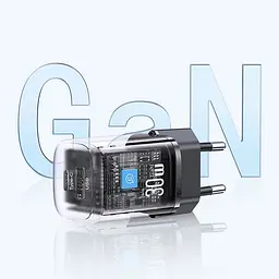 МЗП Usams US-CC254 GaN HC Ser. 30W (1USB-A/1C) Black - мініатюра 4