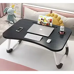 Складаний столик підставка для ноутбука Laptop table в ліжко з підстаканником в асортименті - мініатюра 11