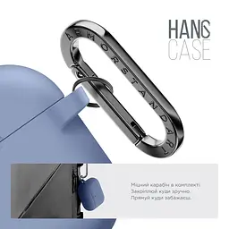Силіконовий чохол для навушників Apple AirPods Pro 3, Hang Case, фіолетовий, ультратонкий захисний кейс товщиною 2 мм, захист від подряпин, пилу та ударів, компактний, з карабіном для кріплення, ArmorStandart (ARM88274) - мініатюра 4