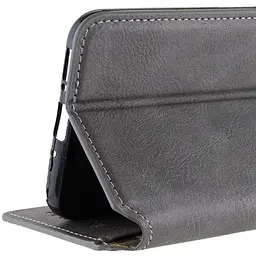 Шкіряний чохол-книжка Getman Cubic PU для Realme 11 4G Сірий - мініатюра 4