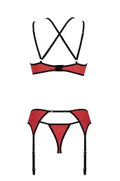 Комплект білизни Casmir Magnolia S/M (червоний з чорним) - мініатюра 7