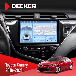 Штатна магнітола Toyota Camry 2018-2021 Decker D10-010 6x128, DSP, 4G, 2K Decker (НФ-00009416)