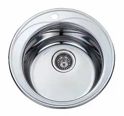 Мийка кухонна врізна Kraft 510 E кругла 510х510х180 мм 0,8 мм Satin 30412 - мініатюра 4