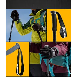 Трекінгова палиця Naturehike (NH17D017-D) 56-120см - телескопічна - сіра - мініатюра 5