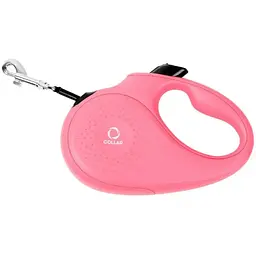 Повідець-рулетка для собак Collar, S, 15 кг, 5 м, рожевий