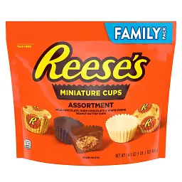Шоколад з арахісової пастою Reese's Miniature Cups Assortment Family Pack 456g
