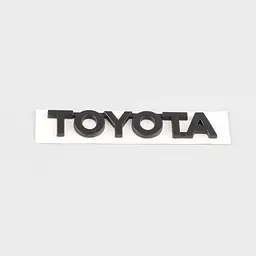 Емблема напис Toyota матова Чорна 115х20 мм Пластик на скотчі (Завод) - мініатюра 3