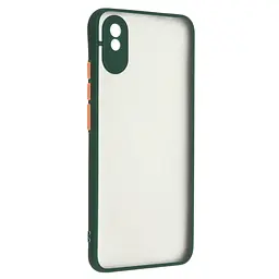 Чехол-накладка для Xiaomi Redmi 9A, Frosted Matte, зеленый, противоударный чехол с защитой всего корпуса, термополиуретан TPU + поликарбонат PC, ArmorStandart (ARM66730)