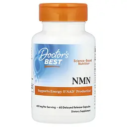 Нікотинамід з уповільненим вивільненням Doctor's Best NMN 60 капсул