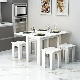 Кухонний комплект Gamma Style СНІДАНОК Білий (1200x900x750)