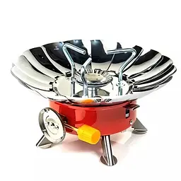 Туристична газова плита Windproof camping stove Yanchuan YC-203 Червоний, таганок газовий на балончик - мініатюра 5