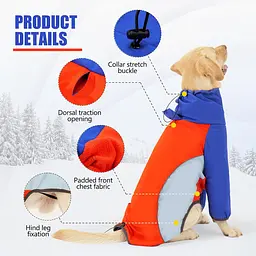Зимова куртка для собак Wan Talk Fleece Turtleneck Dog Vest, M - мініатюра 2