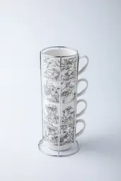 Набір чашок на металевій підставці Limited Edition Blossom, 5 предметів (6509613) - мініатюра 3