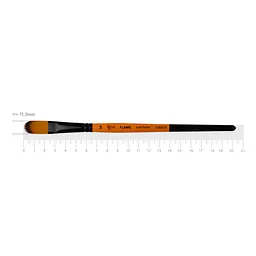Пензель синтетика овальна Flame 1368FR №10 коротка ручка ROSA (4823098534693)