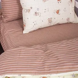 Комплект постільної білизни MirSon Бязь 18-0009 Happy Hipos 110х140 бежево-коричневий (2200010263305) - мініатюра 4