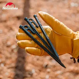 Кілок Naturehike (CNH22ZP018) сталевий - 20 см - чорний - мініатюра 3