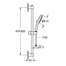 Душовий гарнітур Grohe Tempesta Cube 110 2 режими 27578003, Хром - мініатюра 4