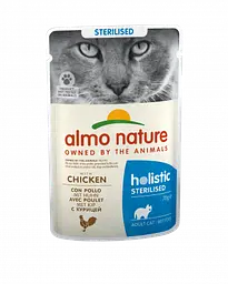 Вологий корм Almo Nature з куркою для стерилізованих котів (шматочки в желе) (70 гр.)