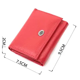 Компактне жіноче портмоне з монетницею із натуральної шкіри ST Leather 22729 червоне - мініатюра 6