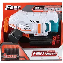Іграшковий пістолет Fast Pioneer Manual з м'якими набоями 4 шт. (BH701) - мініатюра 2