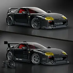 Колекційна машинка-конструктор Mattel Brick Shop Elite Toyota Supra '94 MKIV (JKG40) - мініатюра 2