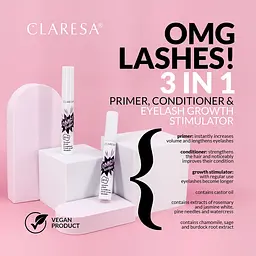 База під туш Claresa OMG Lashes! 3 in 1, 10 г - мініатюра 2