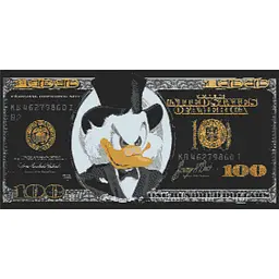 Алмазна мозаїка Скрудж Макдак долар чорний OD3287 40х80 см