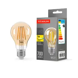 LED-лампа Titanum Filament A60 7W E27 2200K бронзова (25521-000)