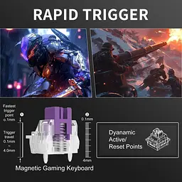 Клавіатура MageGee MK-BOX RGB Magnetic Amethyst Switch Black (6971969728646-UA) [164296] - мініатюра 6