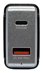 Автомобільний зарядний пристрій XON MaxCharge Type-C 87.5W (Type-C PD65 + Type-A 15V/1.5A) Black (SC42CL6W1B 3524) - мініатюра 2