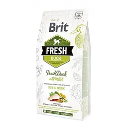 Сухий корм для активних собак малих і середніх порід Brit Fresh Duck/Millet Activ Run/Work 2.5 кг - мініатюра 2