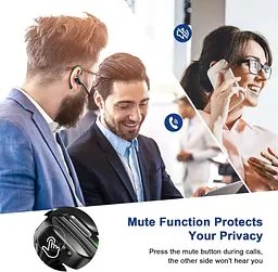 Бездротова Bluetooth-гарнітура G5 з мікрофоном, шумозаглушенням і зарядним кейсом Гарнітура для водіїв - мініатюра 9