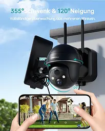 Вулична Wi-Fi камера ZUMIMALL 2K з сонячною панеллю та PTZ 360° - мініатюра 7
