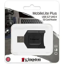 Кардрiдер Kingston USB3.2 MobileLite Plus SD Black (MLP) - мініатюра 3