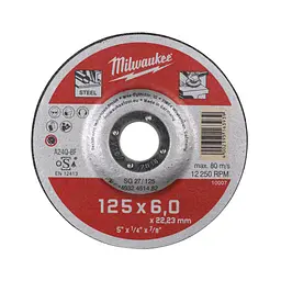 Диск зачистний для металу MILWAUKEE, SCS 41/125х6, діаметр 125мм (заміна на 4932502214)